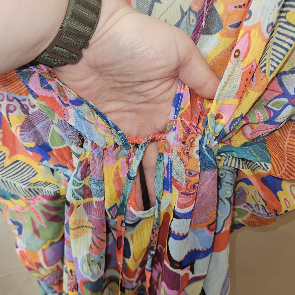 Bleu Rod Beattie Vibrant Multicolor Floral Beach Coverup - Picture 5 of 6